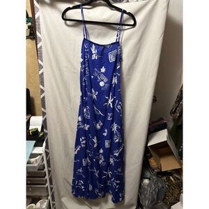 NWT Anthropologie Paper Heart Royal Blue & White Maxi Coastal Slip Dress Medium